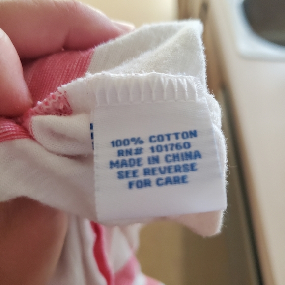 Kate Parks 1x cabana Stripe button tab half sleeve breast pocket - Picture 5 of 6